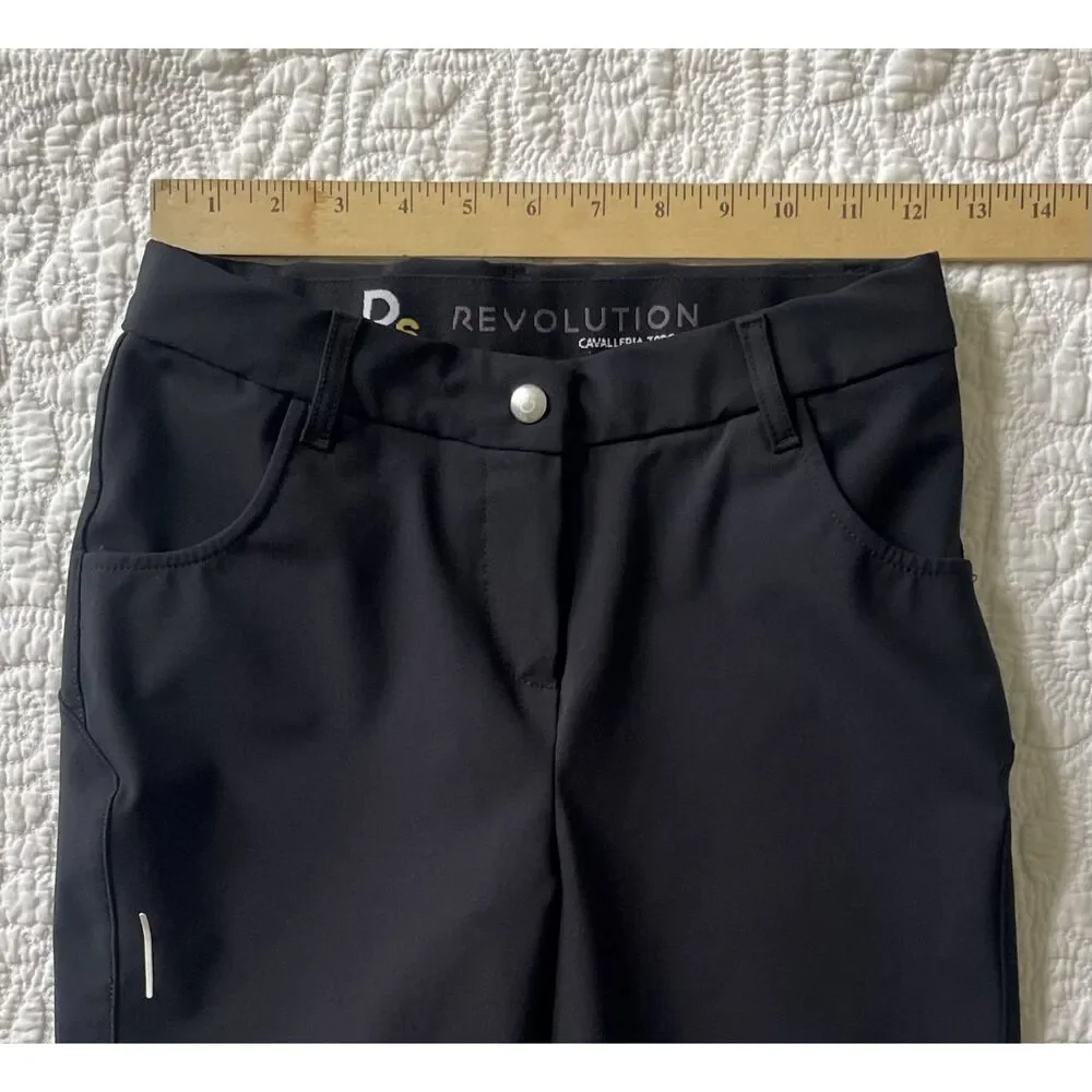 Cavalleria Toscana Revolution Breeches IT 38 US 6 Black Knee Grip Riding Pants